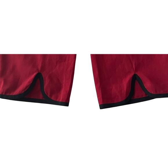 CATHERINES LONG SLV RND NECK BLOUSE, WOMENS, 2X(22/24), BURGUNDY & BLACK, DRESSY - Picture 7 of 8